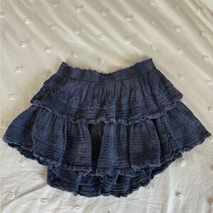 Aerie Charcoal Smocked Skirt